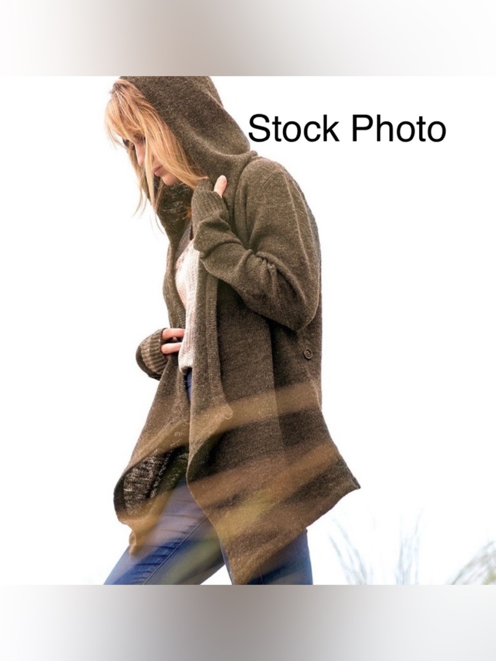 BETABRAND No Sweat(er) Wrap Gray Cardigan L - Picture 6 of 6